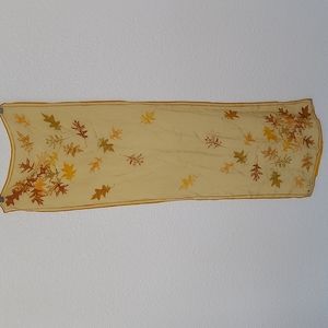 Vintage Vera silk scarf fall leaves